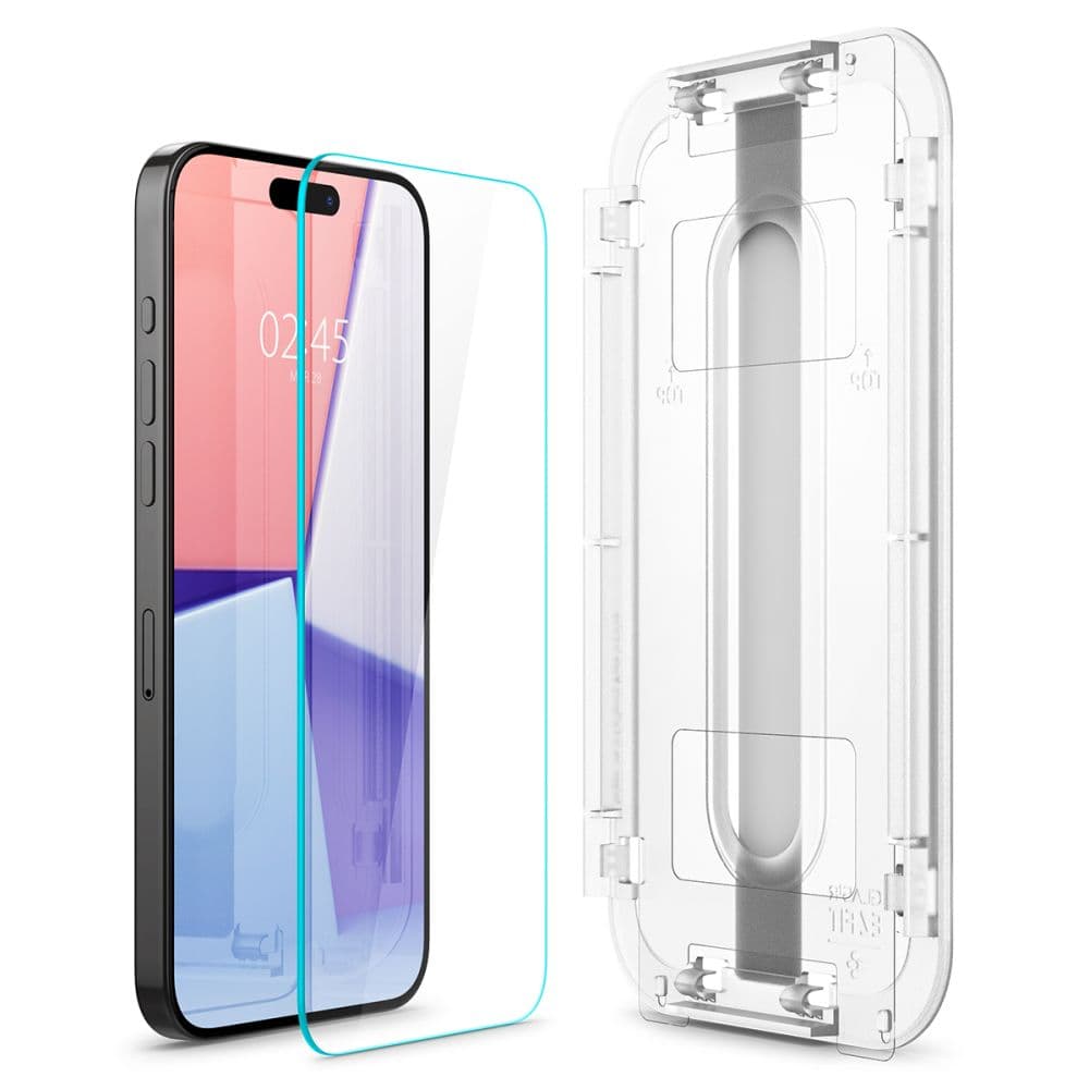 Spigen Steklo Glas.tR EZ Fit za iPhone 15 Pro (2 kosa) 4