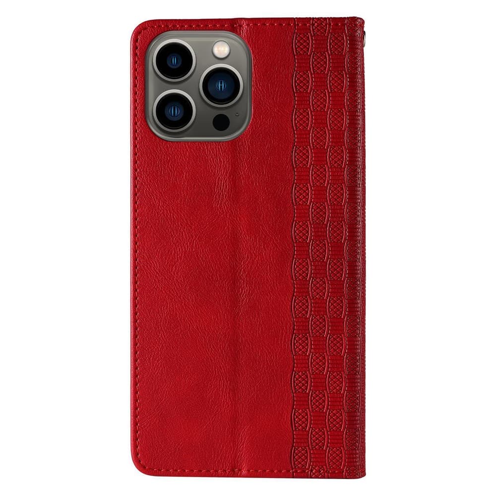 Hurtel Magnet Strap ovitek z denarnico in oporo za iPhone 14 Pro, rdeč 6