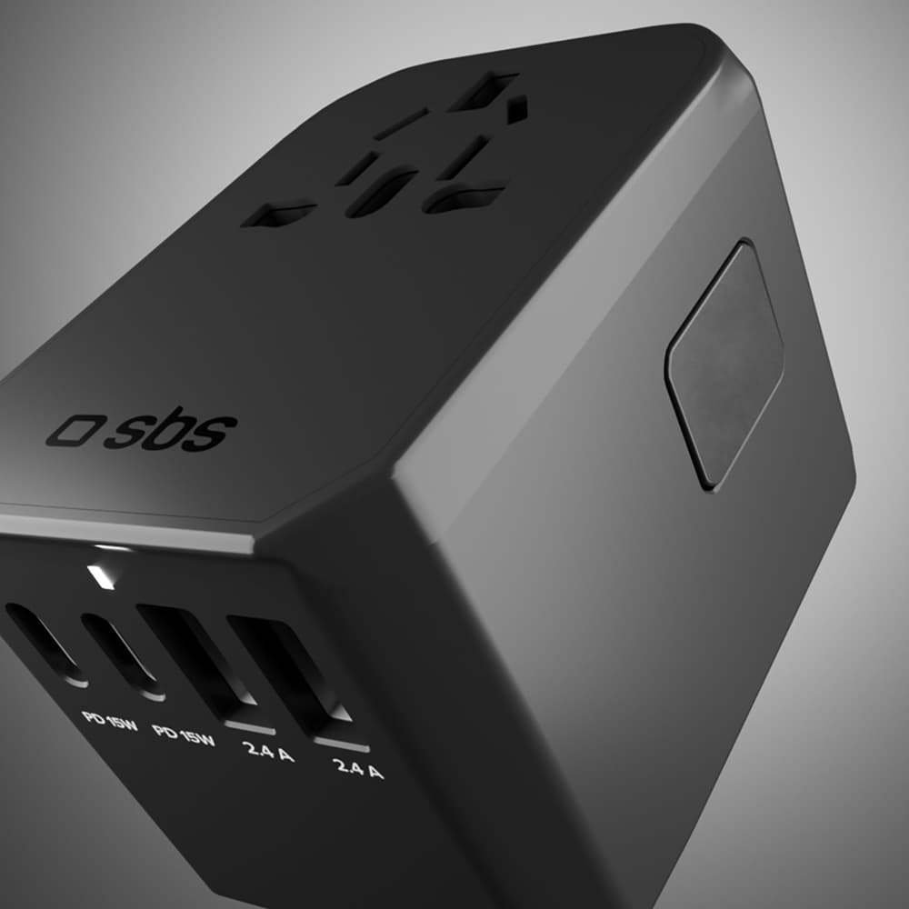 SBS univerzalni GaN potovalni adapter 70W (črn) 6