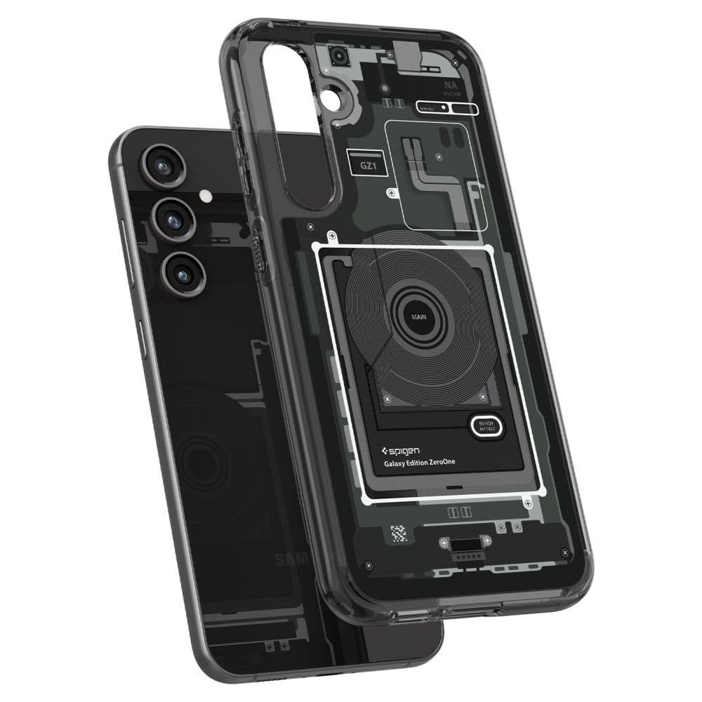 Spigen Ultra Hybrid etui za Samsung Galaxy S23 FE - temno siva (Zero One Pattern) 8