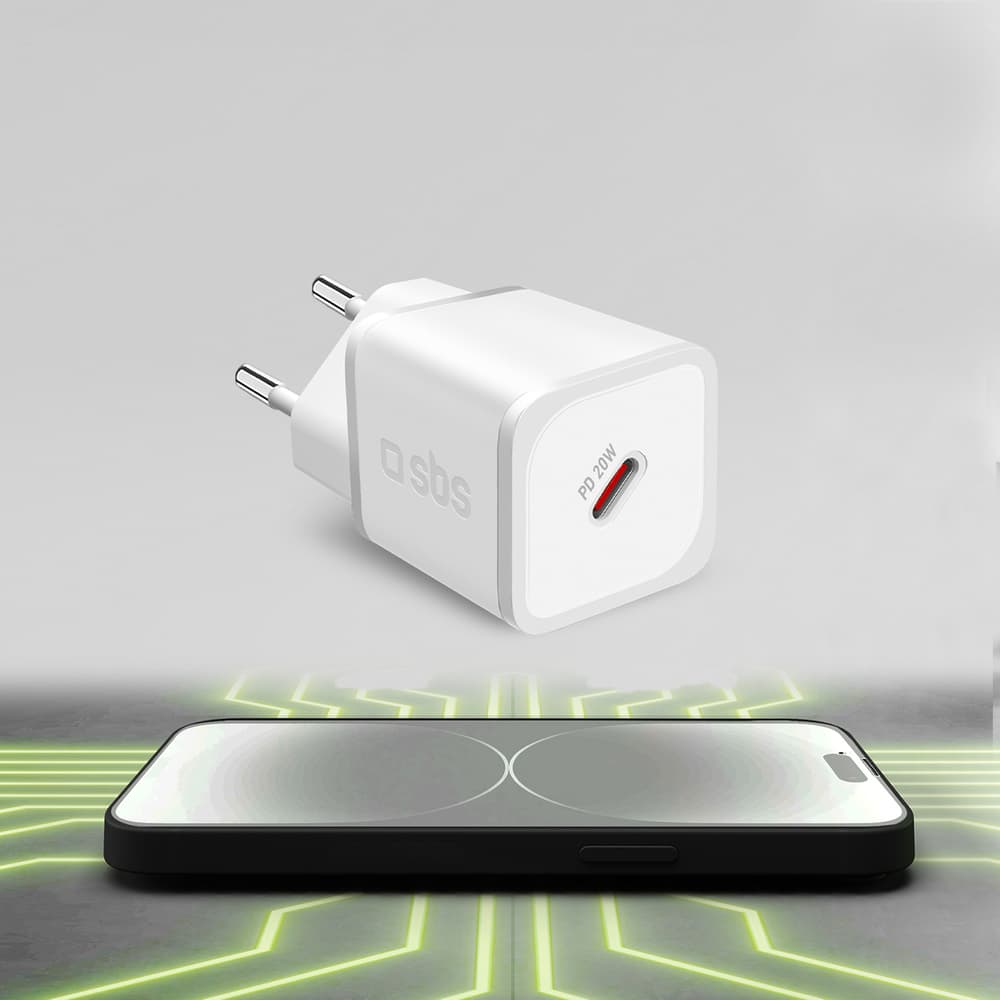 SBS 20W GaN stenski polnilnik s Power Delivery - bel 5