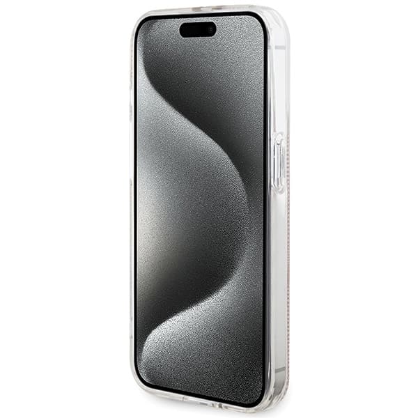 Ovitek Guess IML 4G Gold Stripe za iPhone 15 Pro - roza 5