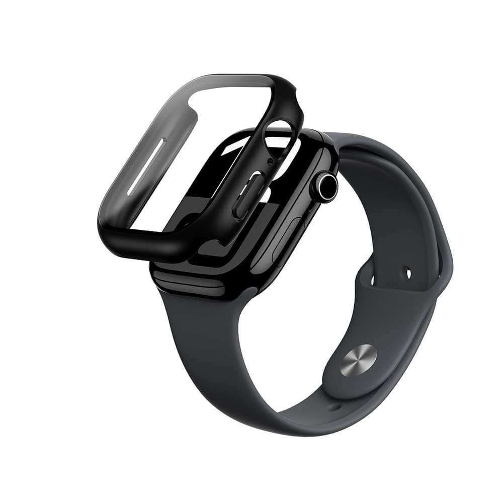 AmazingThing Radix steklen ovitek za Apple Watch 46mm - črn
