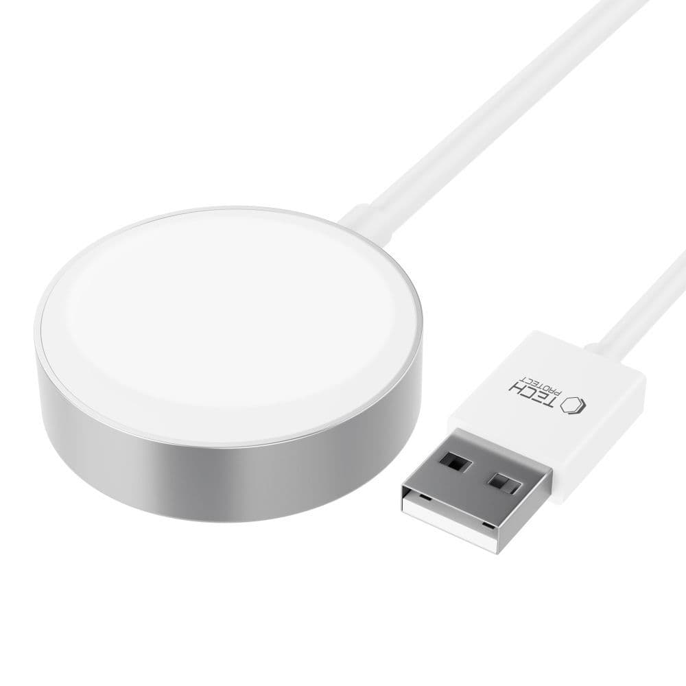 Tech-Protect UltraBoost polnilnik za Apple Watch, USB-A, 1.2m, bela 2