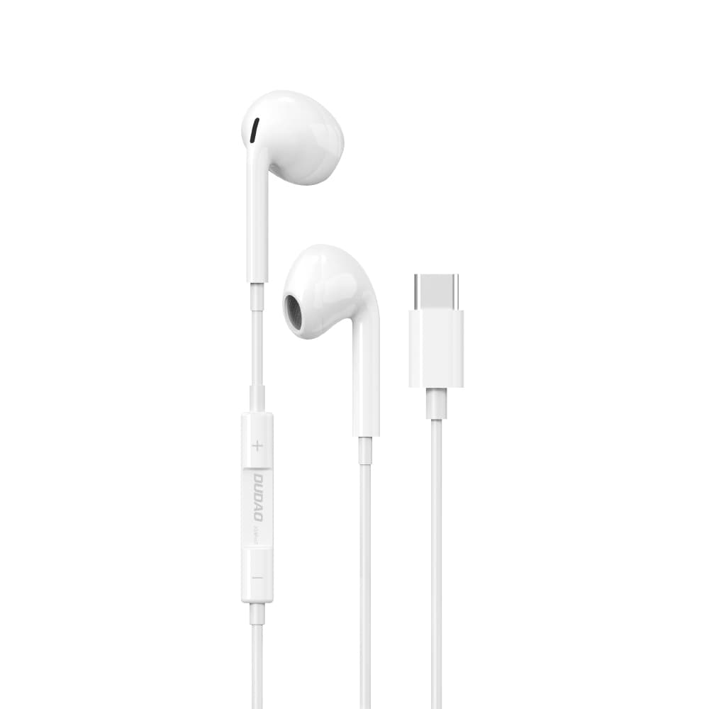 Dudao In-Ear slušalke z USB-C priključkom, bele (X14PROT)