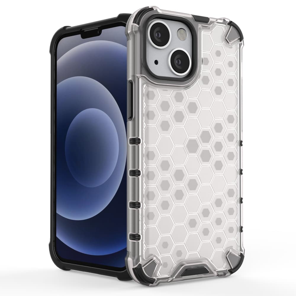 Hurtel Honeycomb ovitek z TPU odbijačem za iPhone 13 mini - rdeča 3