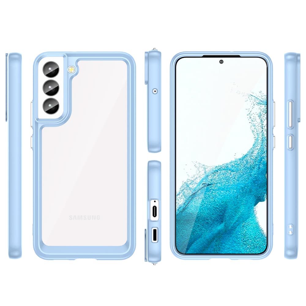 Ovitek Outer Space Case za Samsung Galaxy S23+ s fleksibilnim okvirjem, moder 2