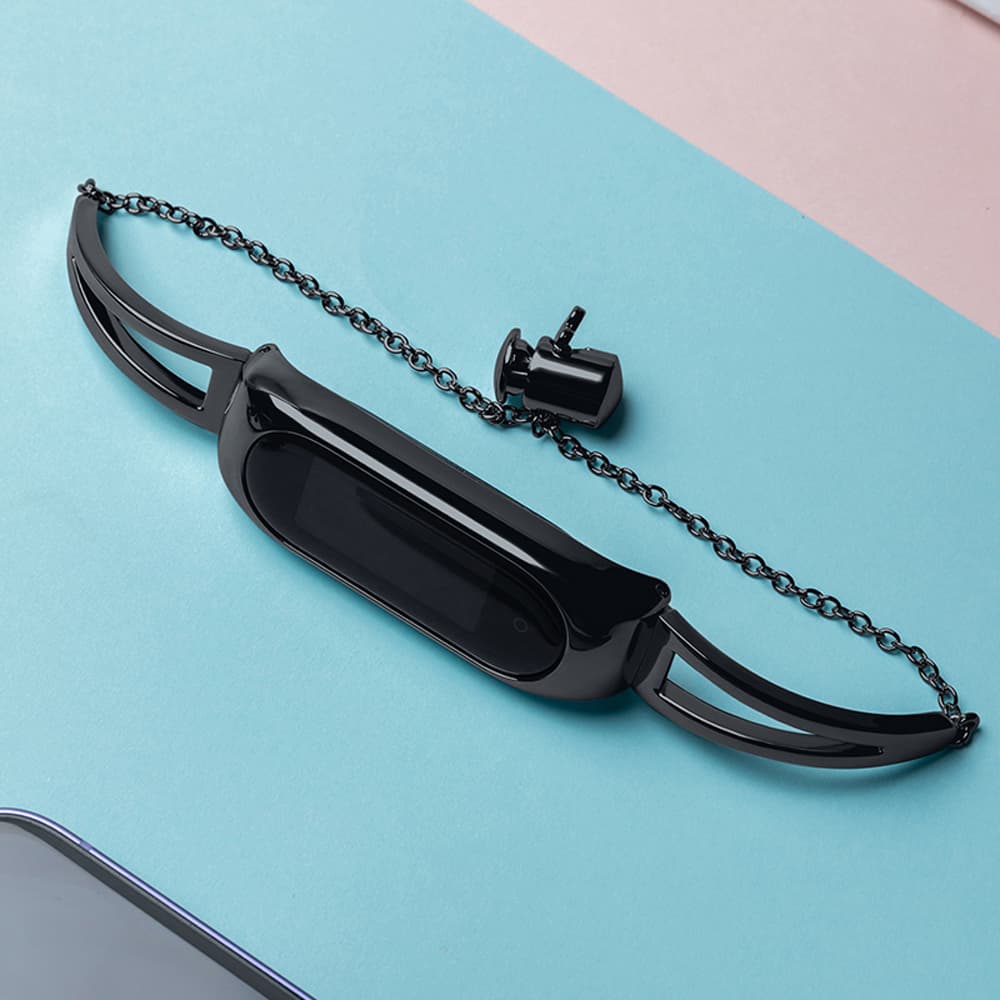 Kovinski pašček za Xiaomi Mi Band 3/4/5/6, črn 6