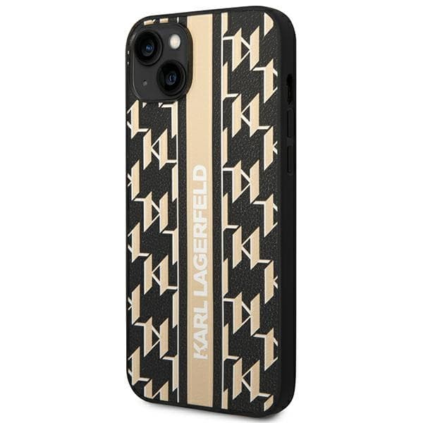 Karl Lagerfeld ovitek za iPhone 14 Plus (6,7") Monogram Stripe, rjav 2