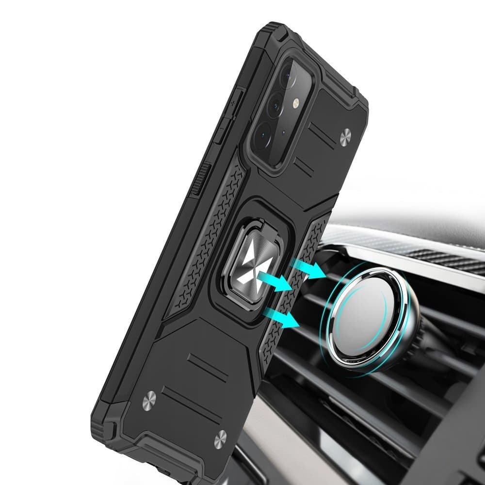 Wozinsky Ring Armor ovitek za Samsung Galaxy A72 4G, modra 6