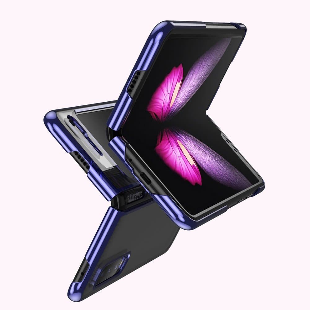 Plating Case elektropletna ovitek za Samsung Galaxy Fold, modra 7