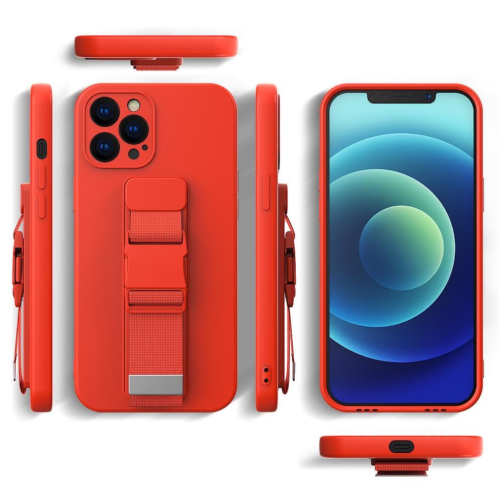 Hurtel Gel ovitek z vrvico za iPhone 11 Pro, rdeča 3