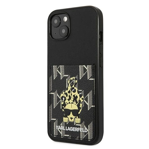 Karl Lagerfeld ovitek Karlimals Cardslot za iPhone 13, črn 2