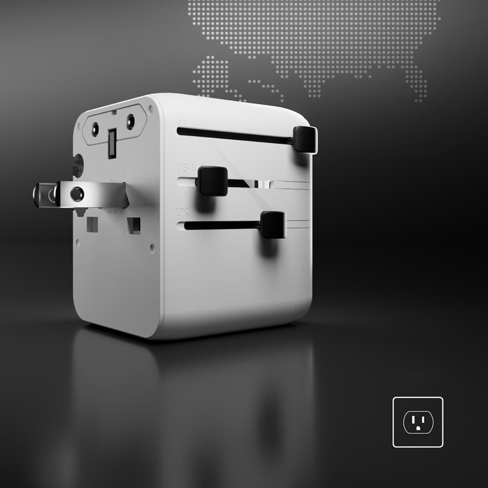 SBS Univerzalni potovalni adapter 2xUSB-C + 1xUSB-A - bel 8