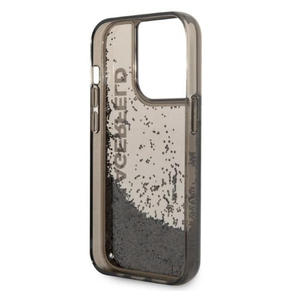 Karl Lagerfeld Liquid Glitter Elong ovitek za iPhone 14 Pro Max - črn 7