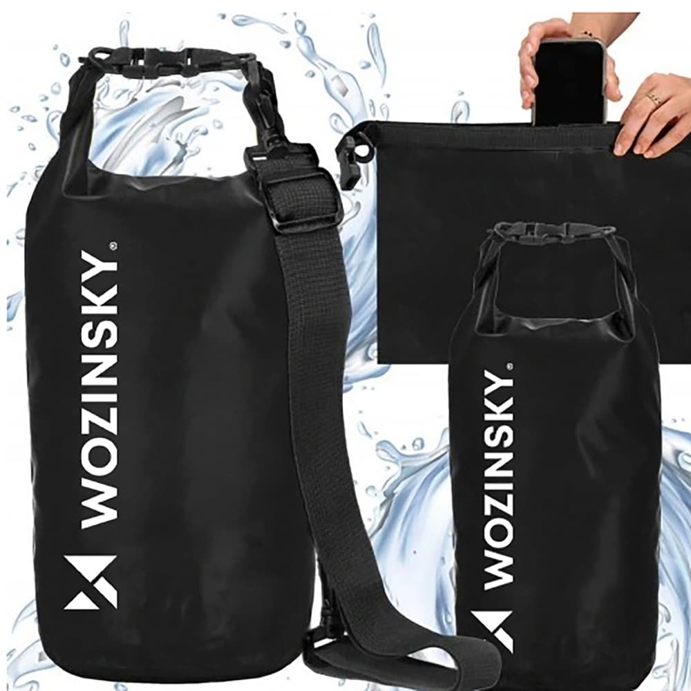 Wozinsky WWK-20 vodotesna torba za SUP/kajak, 20l, črna 5