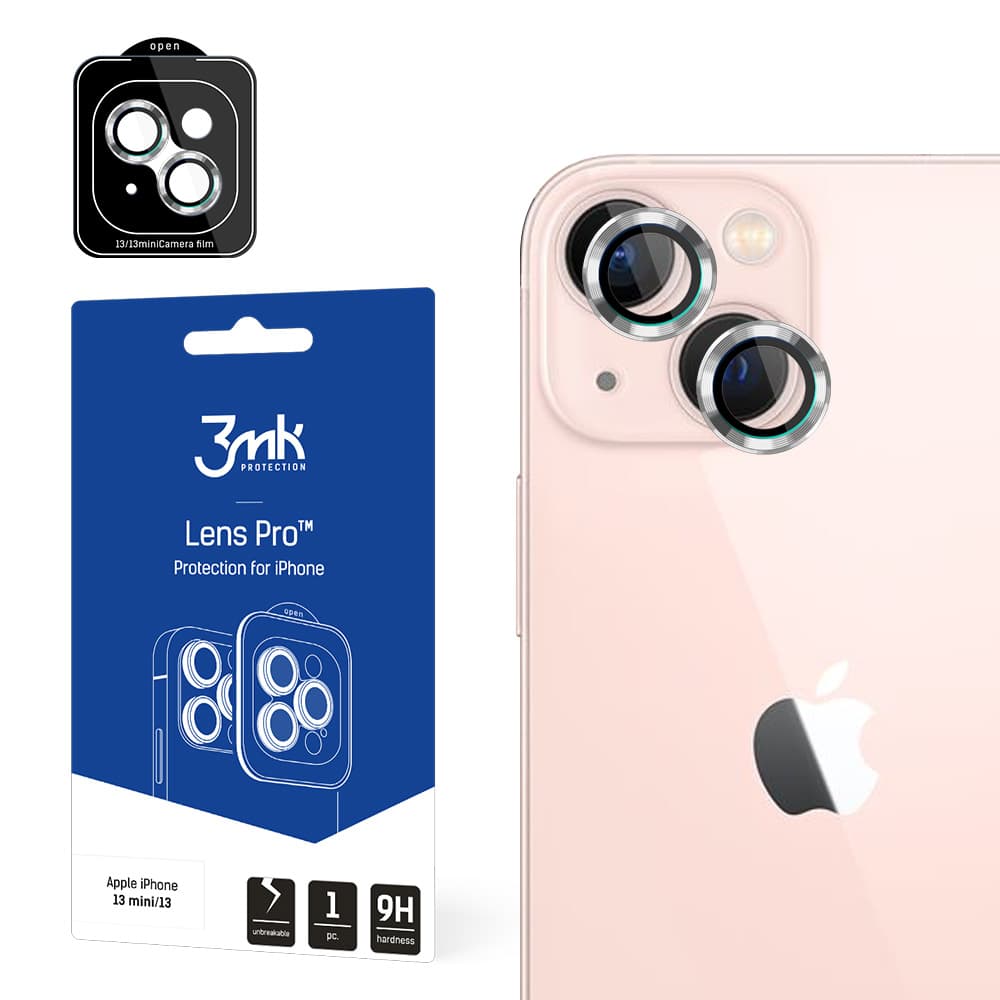 3mk Lens Protection Pro za iPhone 13 mini - srebrno zaščitno steklo kamere