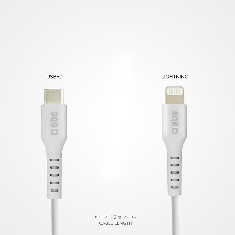 SBS kabel USB-C - Lightning MFi, 1m - bel 5