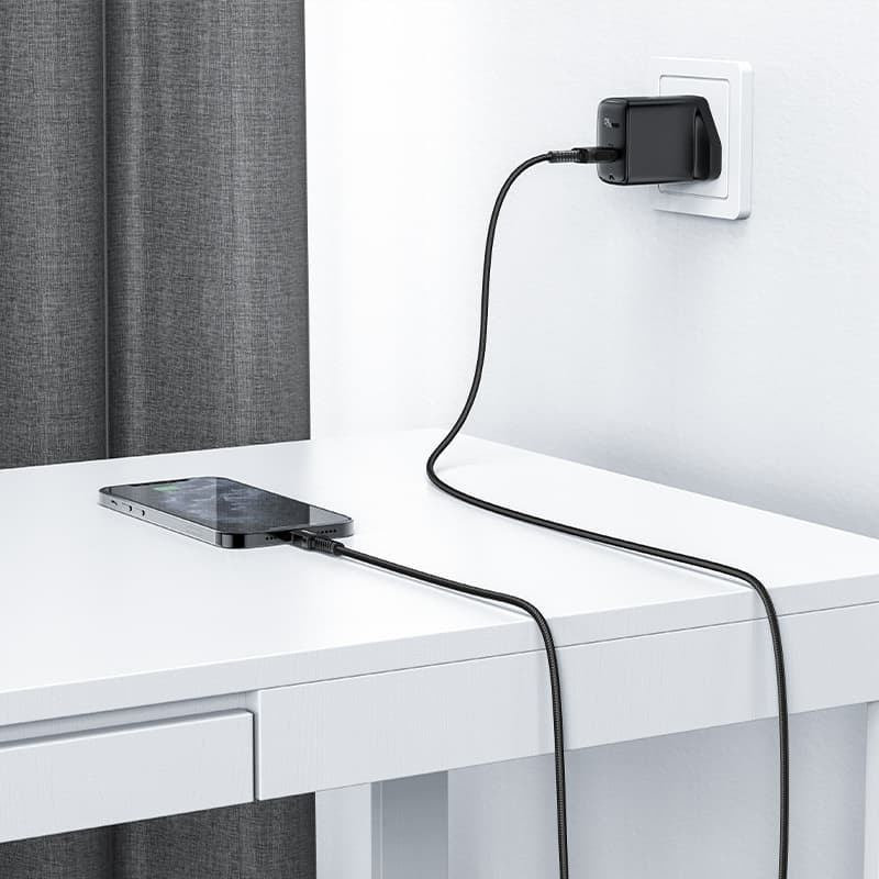 Acefast USB v Lightning kabel 1.8m, 2.4A, črn (C4-02 A) 8