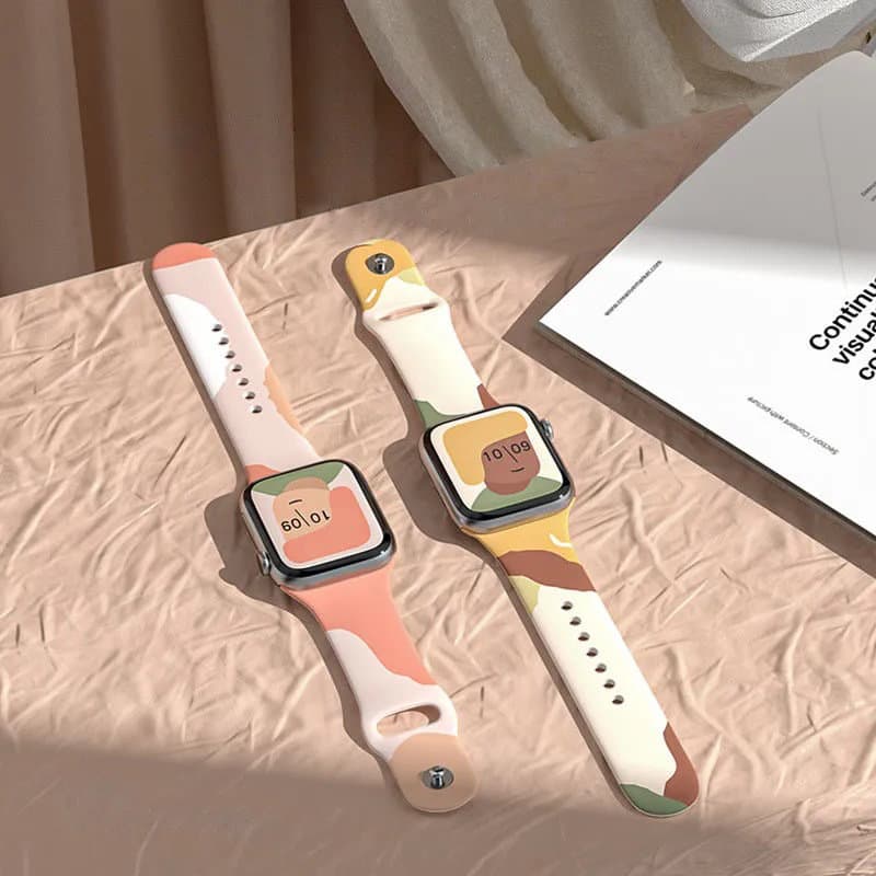 Silikonski pašček Moro za Apple Watch 38/40/41 mm - Vzor 1 3