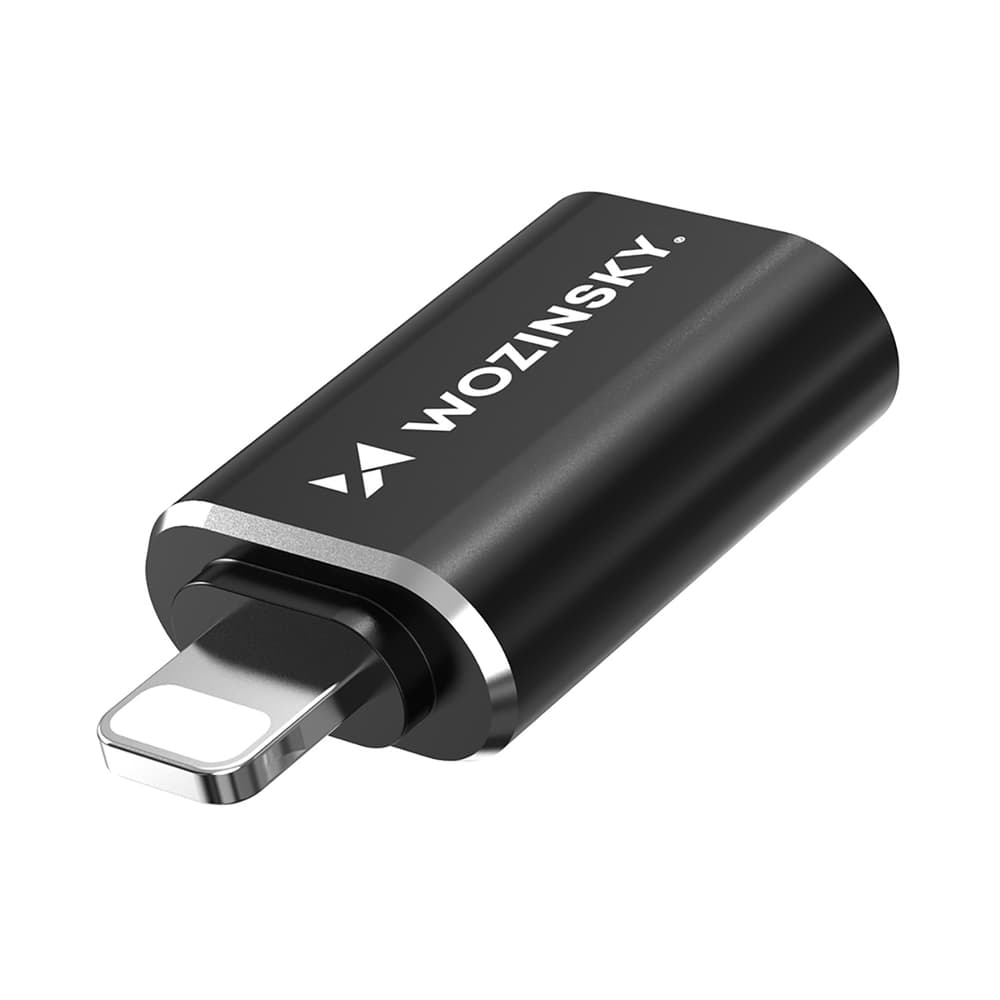 Wozinsky WALA-01 Lightning na USB-A OTG adapter (črn) 3