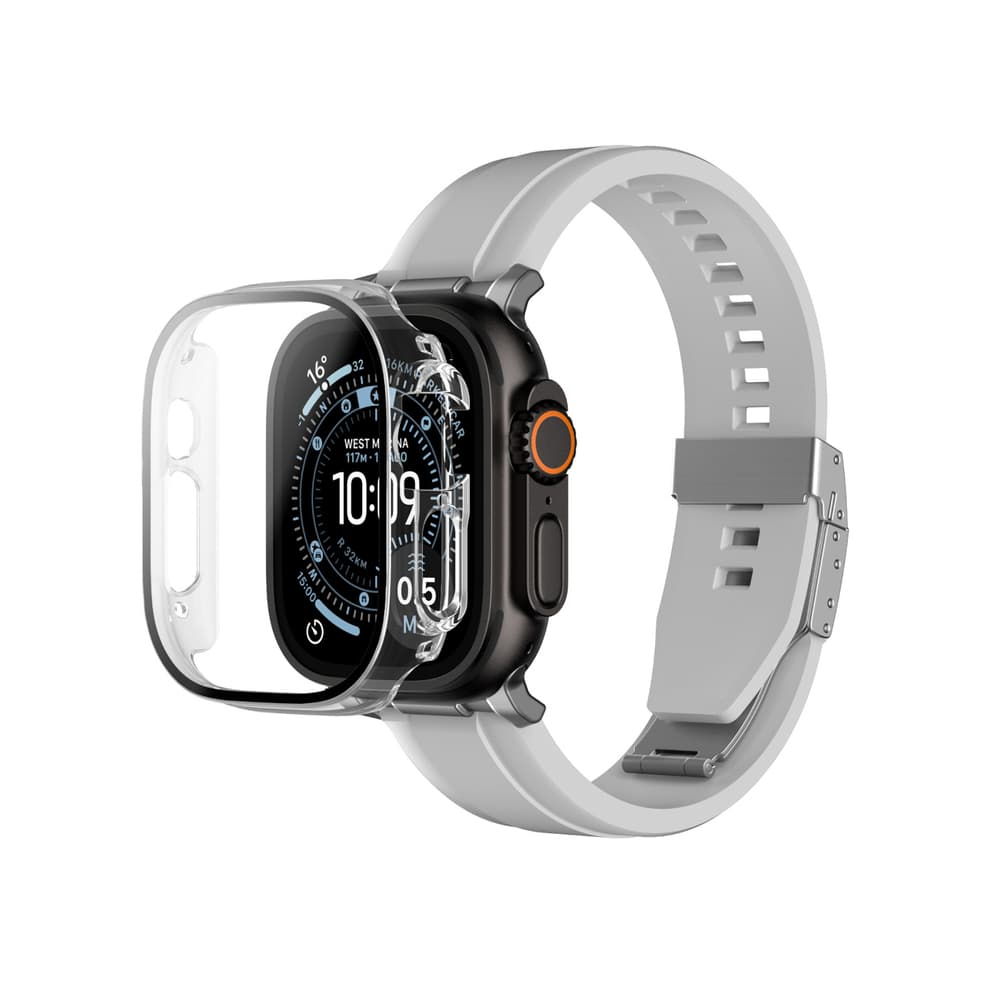 AmazingThing Radix zaščita zaslona s ohišjem za Apple Watch Ultra 3 49mm - prozorno
