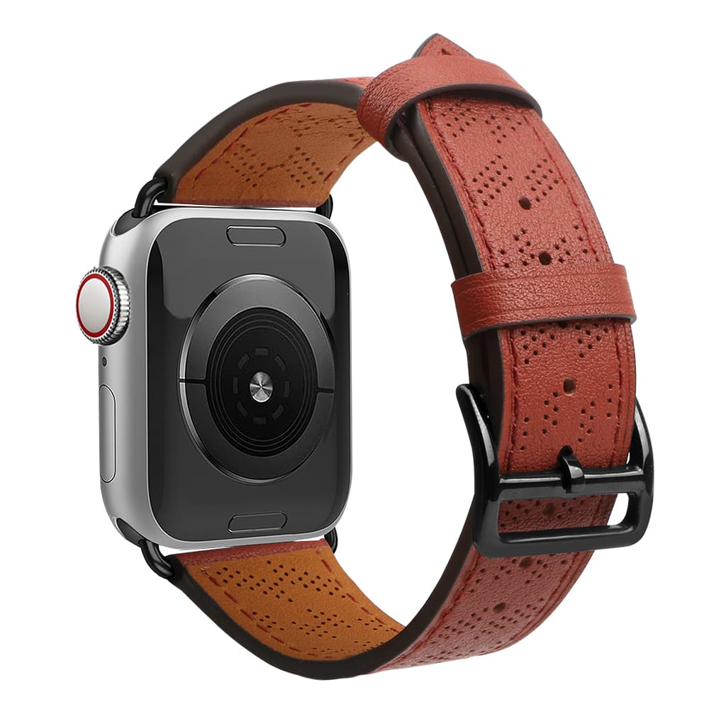Usnjen pas za Apple Watch 38/40/41 mm, rdeč 2