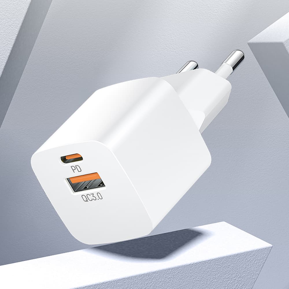 Wozinsky CMWCW 20W USB-C / USB-A zidni polnilnik – bel 6