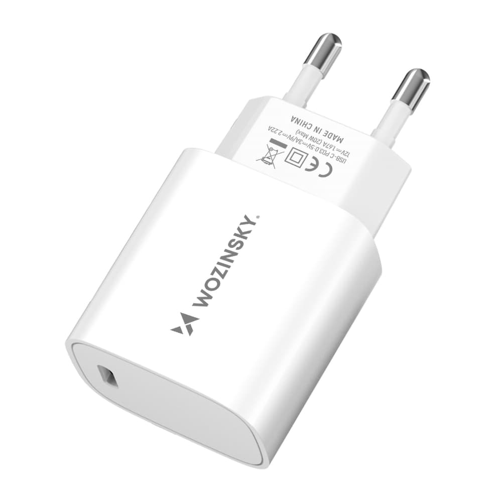 Stenski polnilnik Wozinsky WGWCCW 20W, USB-C - bel 2