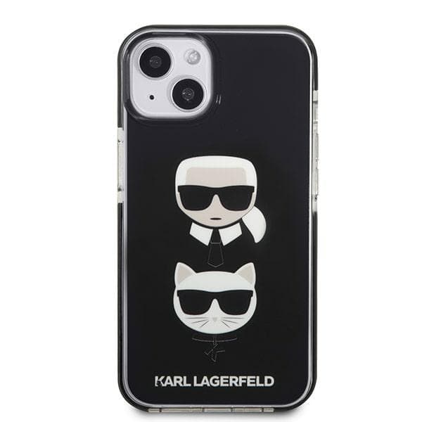 Ovitek Karl Lagerfeld Karl&Choupette Head za iPhone 13 - Črn 3