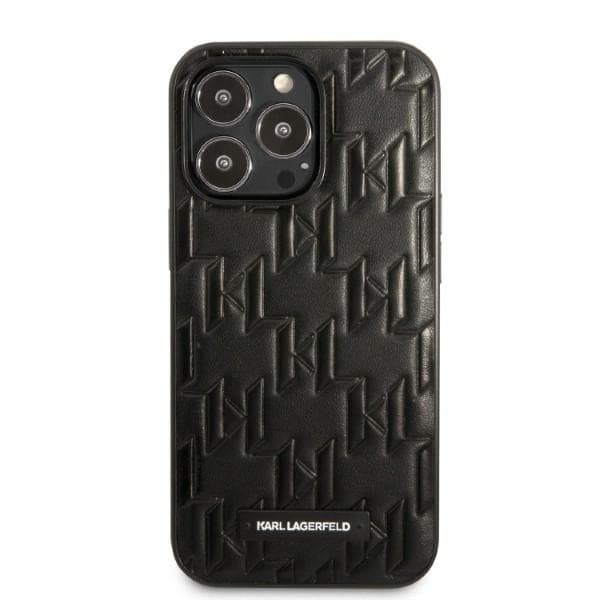 Karl Lagerfeld Monogram Plaque ovitek za iPhone 13 Pro Max - črn 3