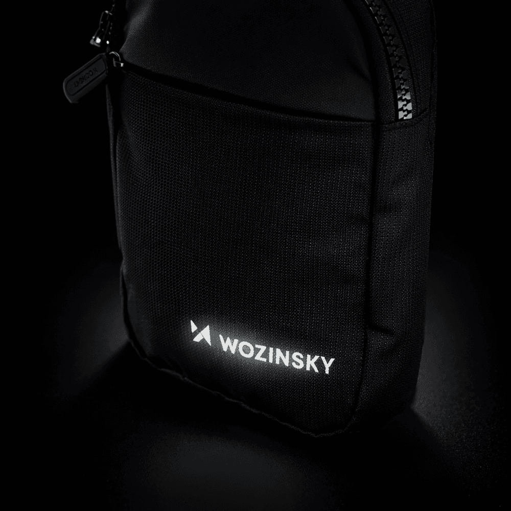 Unisex torbica Wozinsky WMS-W1, vodoodbojna, dva predala, črna 6