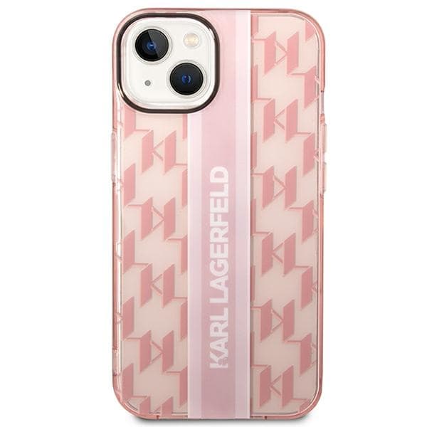 Karl Lagerfeld ovitek za iPhone 14 Plus Mono Vertical Stripe, roza 3
