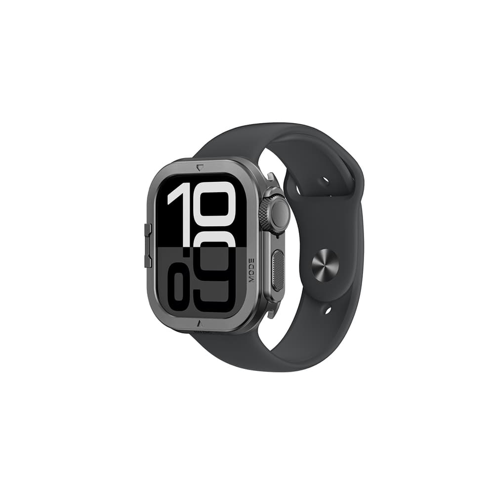 AmazingThing Titan Pro kovinsko ohišje za Apple Watch 11 46mm - črno