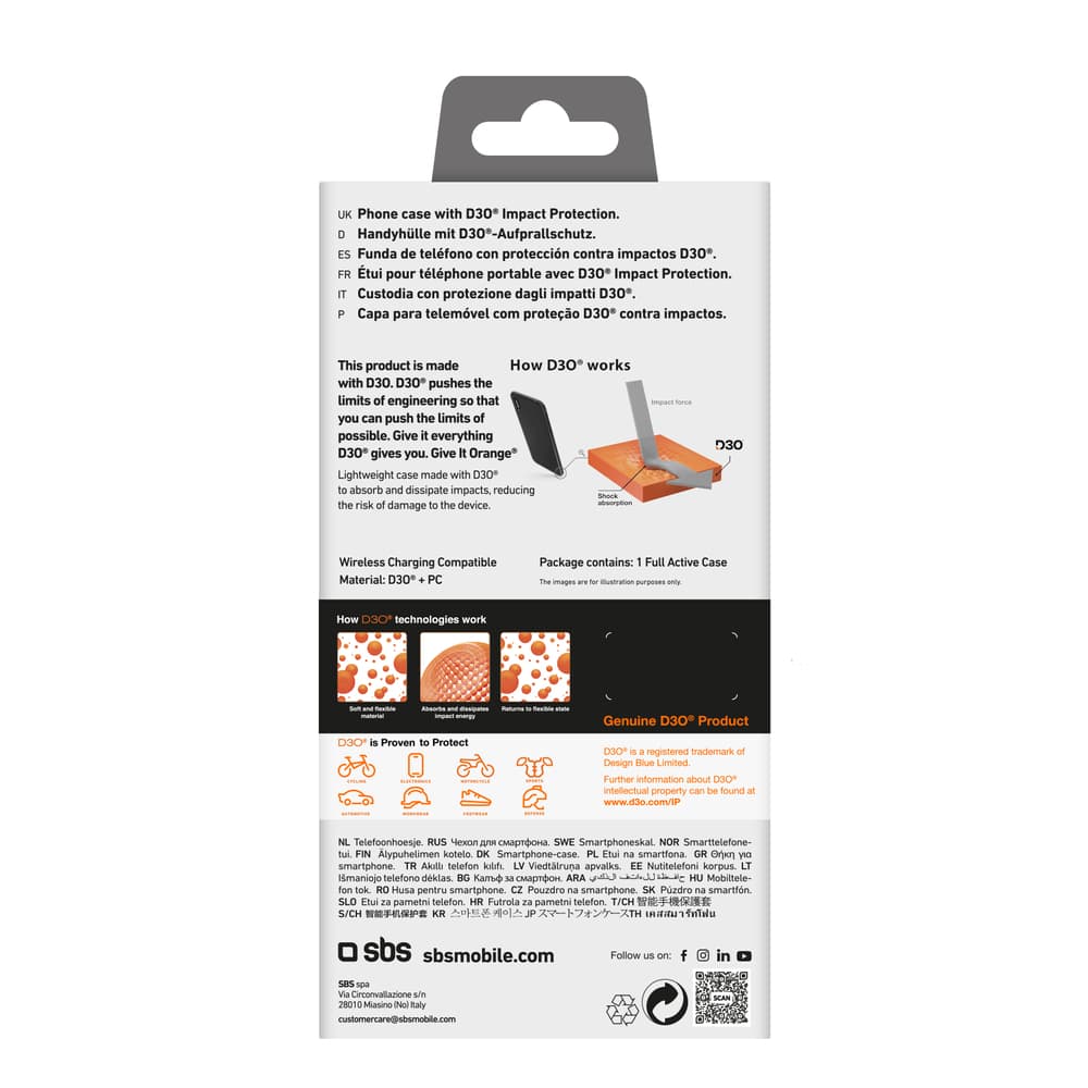 SBS Full Active D3O ovitek za iPhone 16 - črna 3