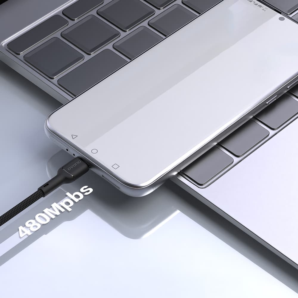 Dudao L9T 5A USB-A na USB-C kabel, 1m, črn 3