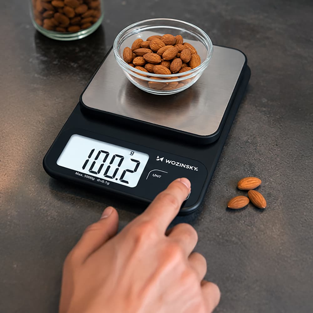 Wozinsky WAK-2252 Kuhinjska tehtnica z velikim LCD, do 5 kg, črna 5