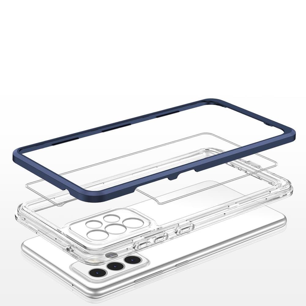 Hurtel Clear 3in1 ohišje za Samsung Galaxy A73, Modro 5