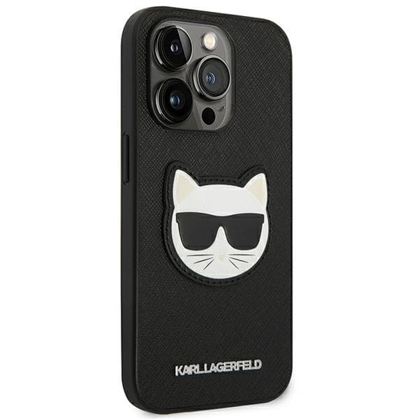Karl Lagerfeld Saffiano Choupette ovitek za iPhone 14 Pro Max - Črna 4