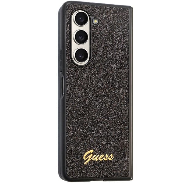Ovitek Guess Glitter Script za Samsung Galaxy Z Fold 5 - črna 5
