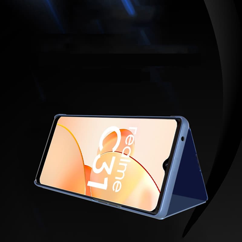 Hurtel Clear View Case etui za Realme C31 Flip, črn 3