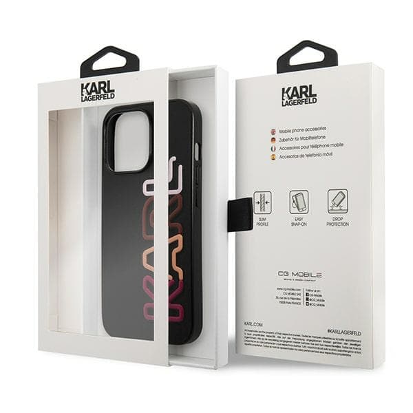 Ov. Karl Lagerfeld Multipink Brand za iPhone 13/13 Pro - Črn 8