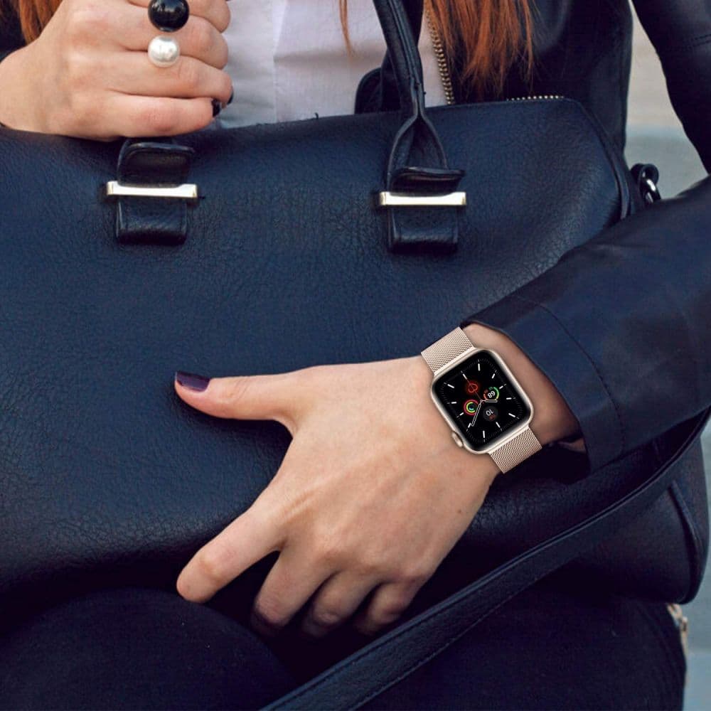 Tech-Protect MilaneseBand za Apple Watch 38/40/42 mm - Črn 5