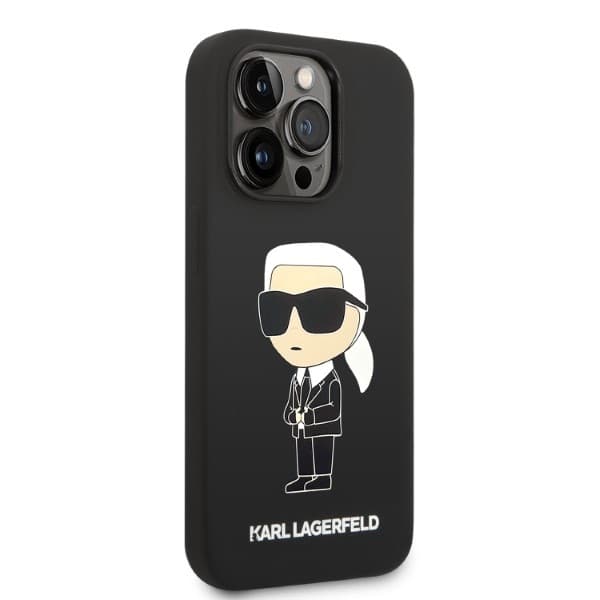 Etui Karl Lagerfeld Silicone Ikonik za iPhone 14 Pro - črni 4