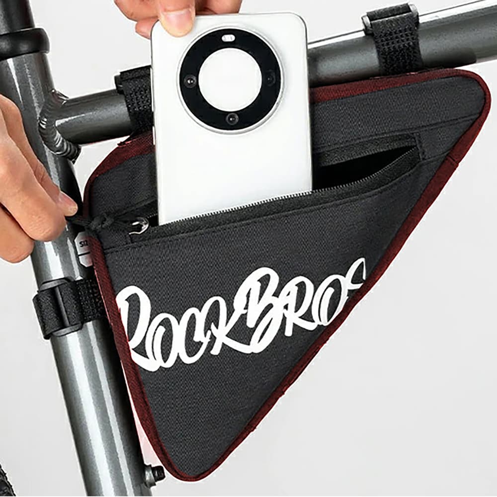 Rockbros G001 trikotna torba za okvir 0,8L - rdeča 5