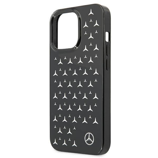 Mercedes ovitek Silver Stars Pattern za iPhone 13 Pro / iPhone 13 - črn 6