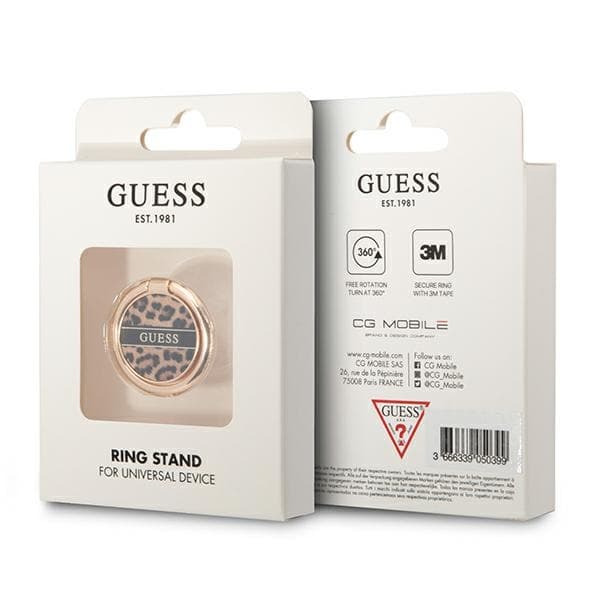 Guess Obroček za telefon Leopard Collection, rjav 2