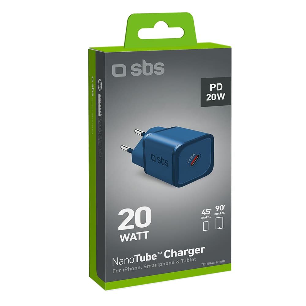 SBS 20W GaN stenski polnilnik s Power Delivery - moder 2