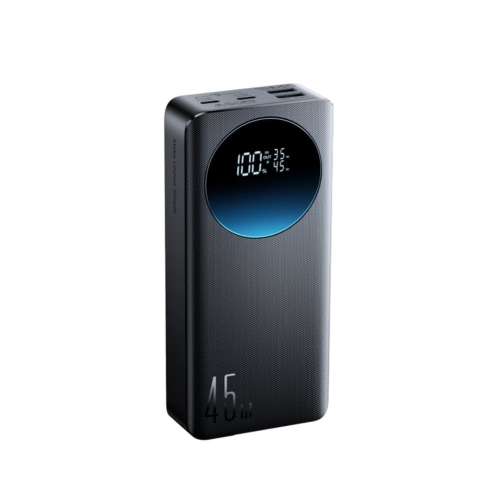 Joyroom JR-PBF02 Pro Powerbank 20000 mAh 45W z zaslonom, 2x USB-A, 2x USB-C, črna