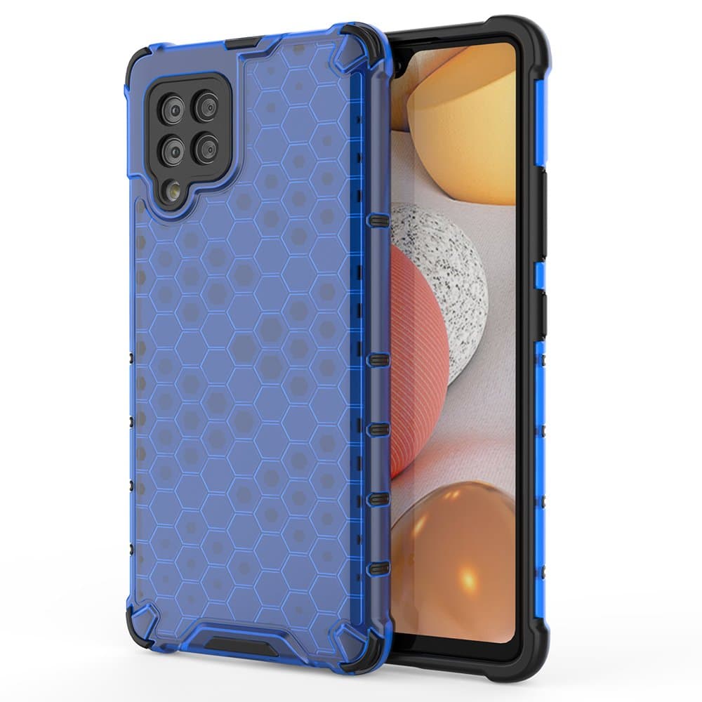 Hurtel Honeycomb Armor ovitek s TPU odbijačem za Samsung Galaxy A42 5G, moder